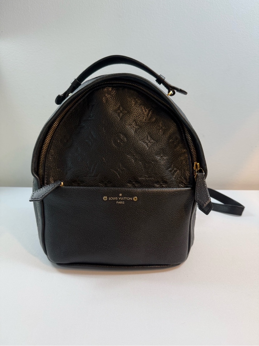 Louis Vuitton Black Mini Backpack - Monogram Embossed Leather & Grained Leather
